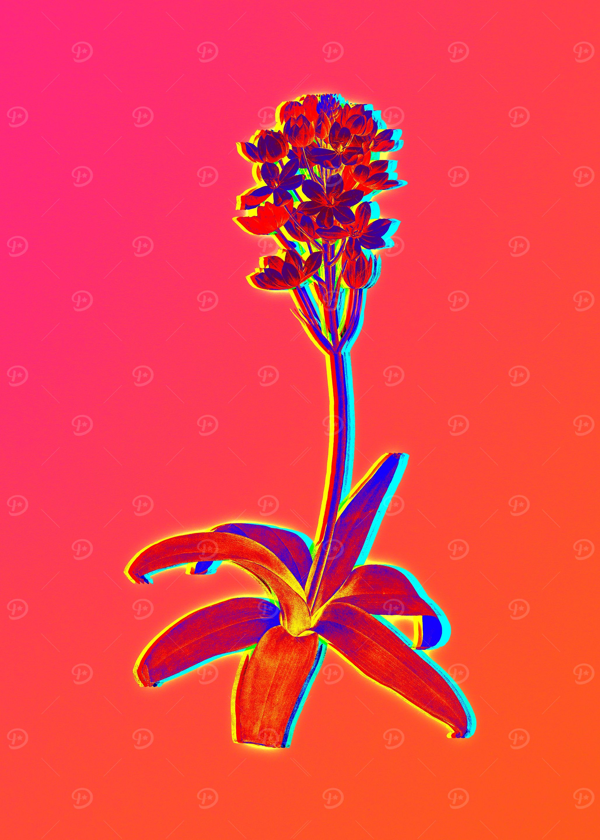 Neon Flower Illustration