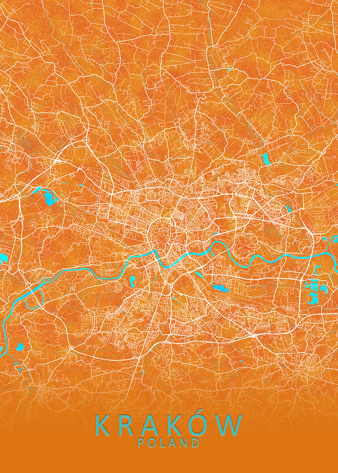 Krakow Poland City Map