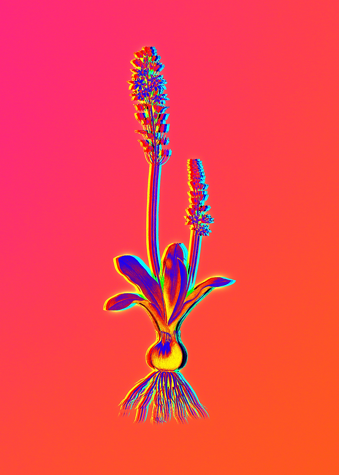 Neon Botanical Painting