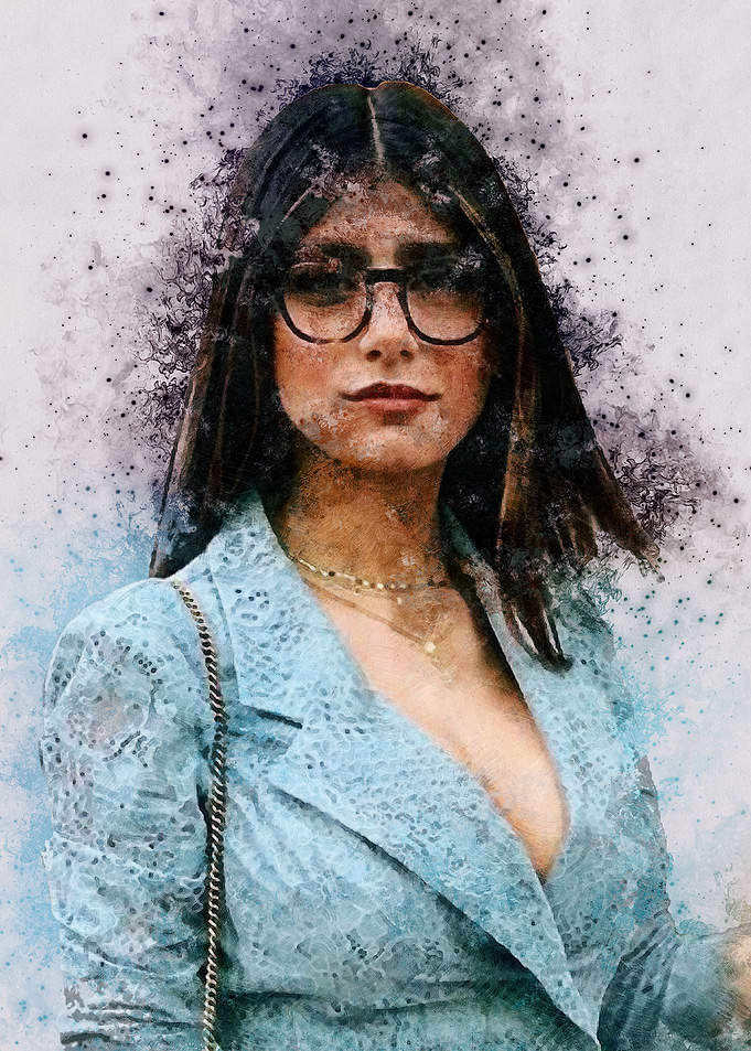 mia khalifa watercolor