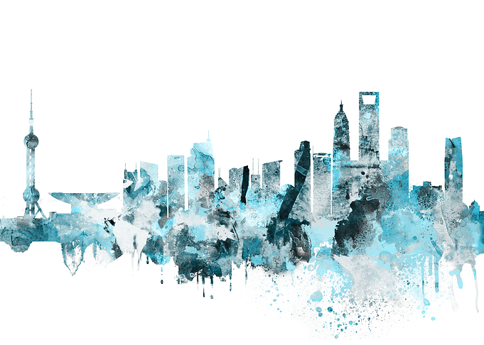 Shanghai China Skyline