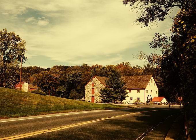 Colorized Old Rural Mill