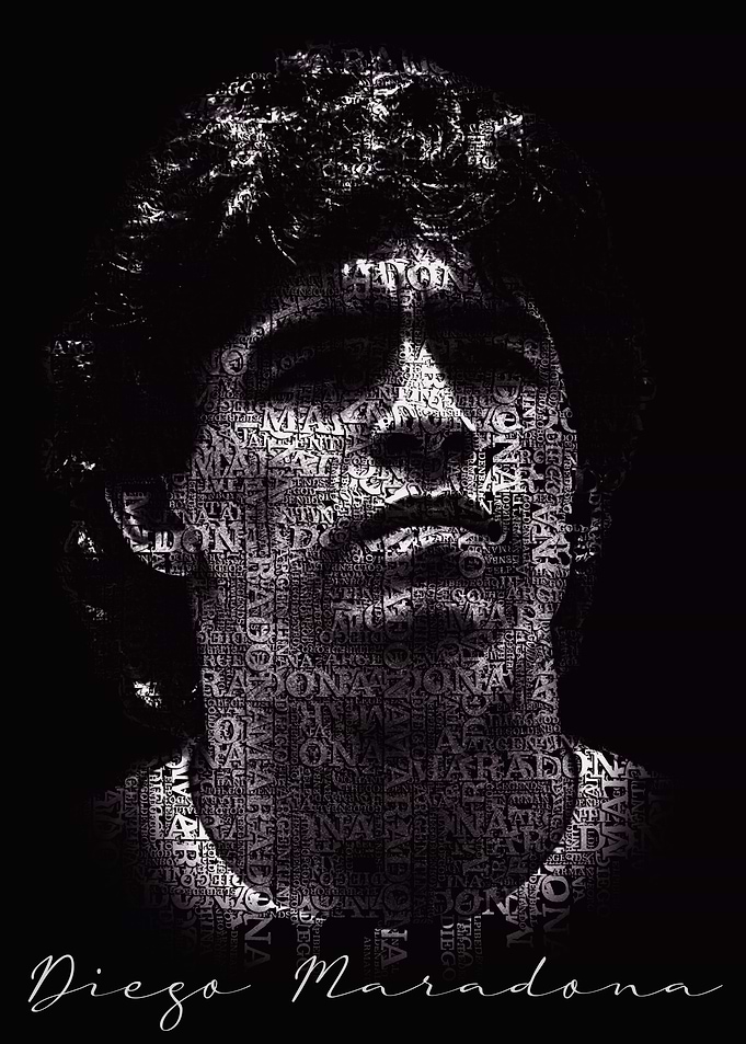 Diego Maradona typography