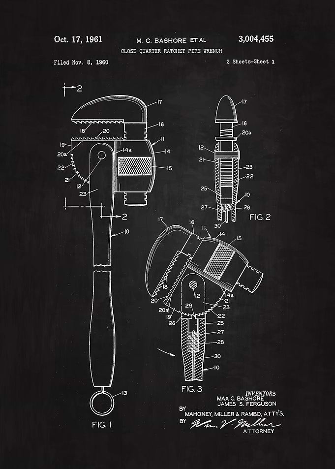 1961 Wrench Patent