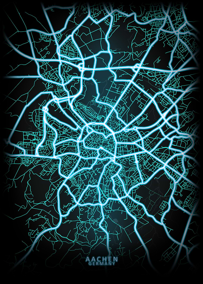 Aachen Germany City Map