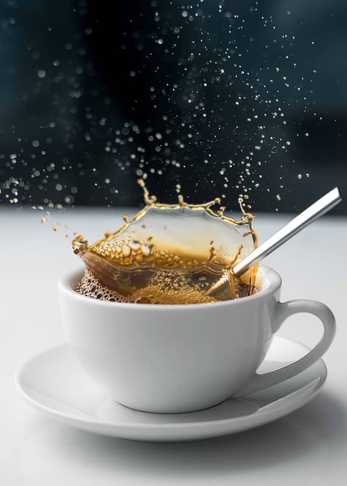 Coffee cup splash