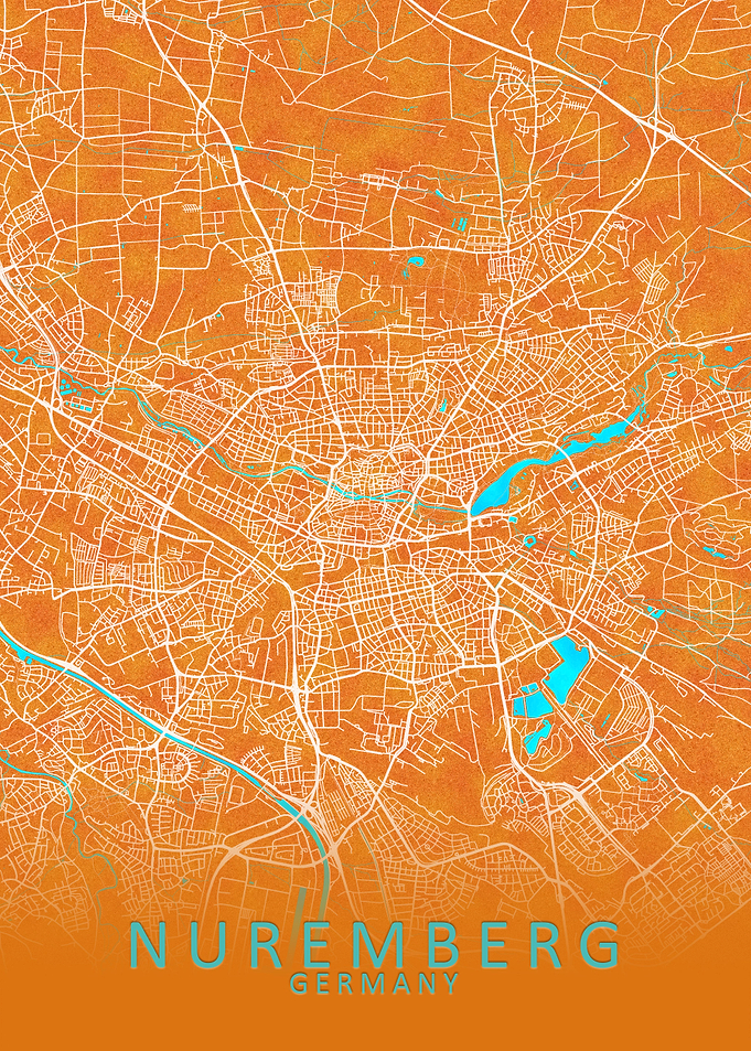 Nuremberg Germany City Map