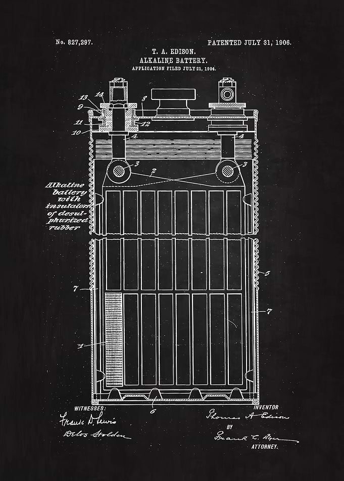 Edison Alkaline Battery