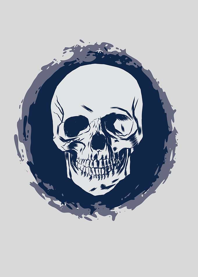 Sketchy 3 faces skull