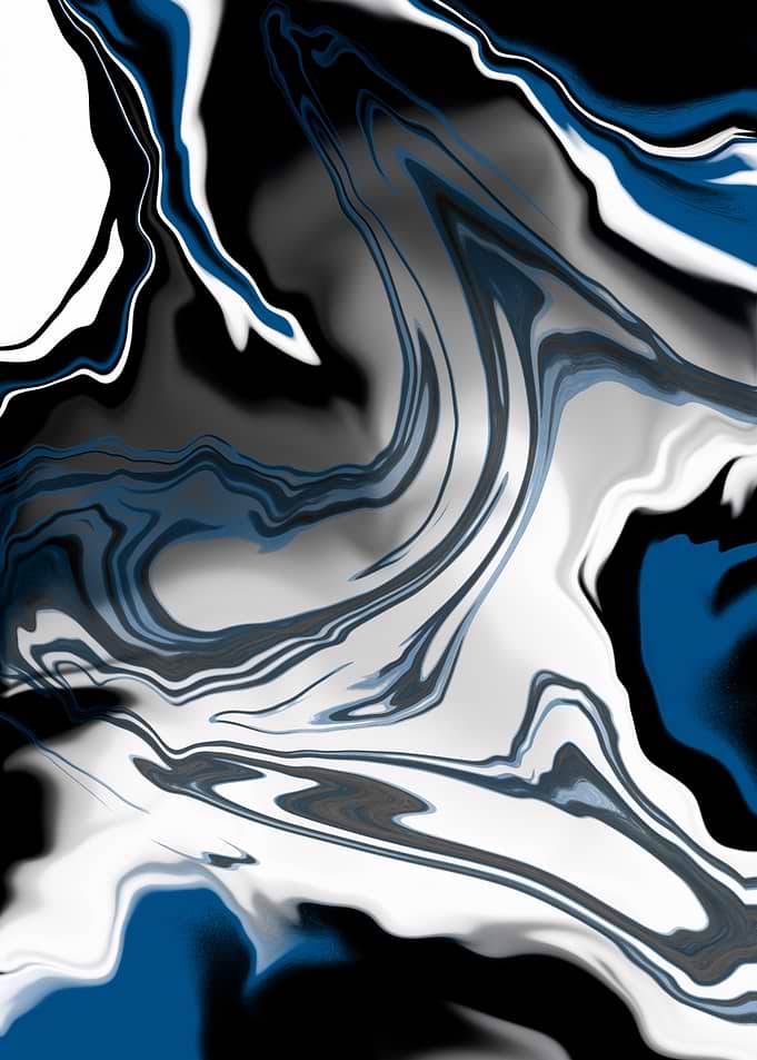Liquid Marble No1 blue