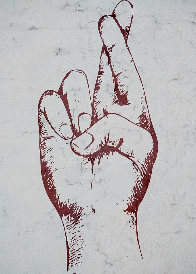 Crossed Fingers Concrete