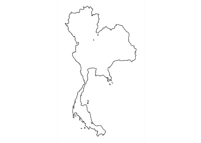 Thailand Outline Map