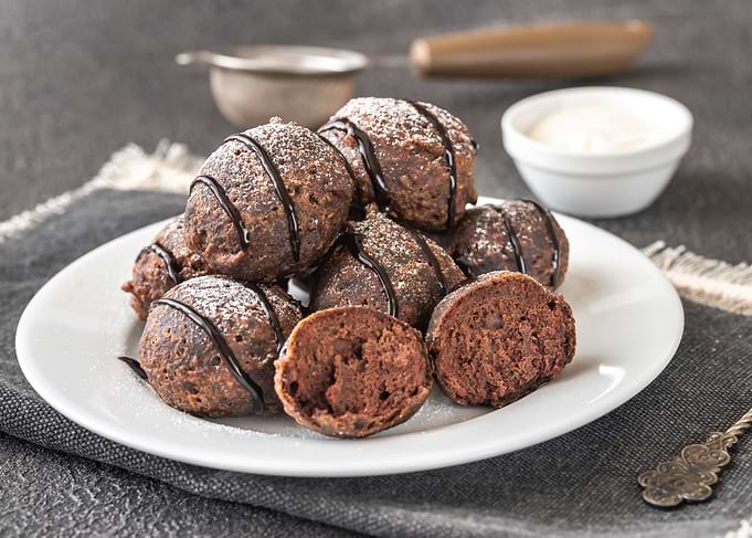 Chocolate pancake puppies