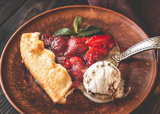 Strawberry galette