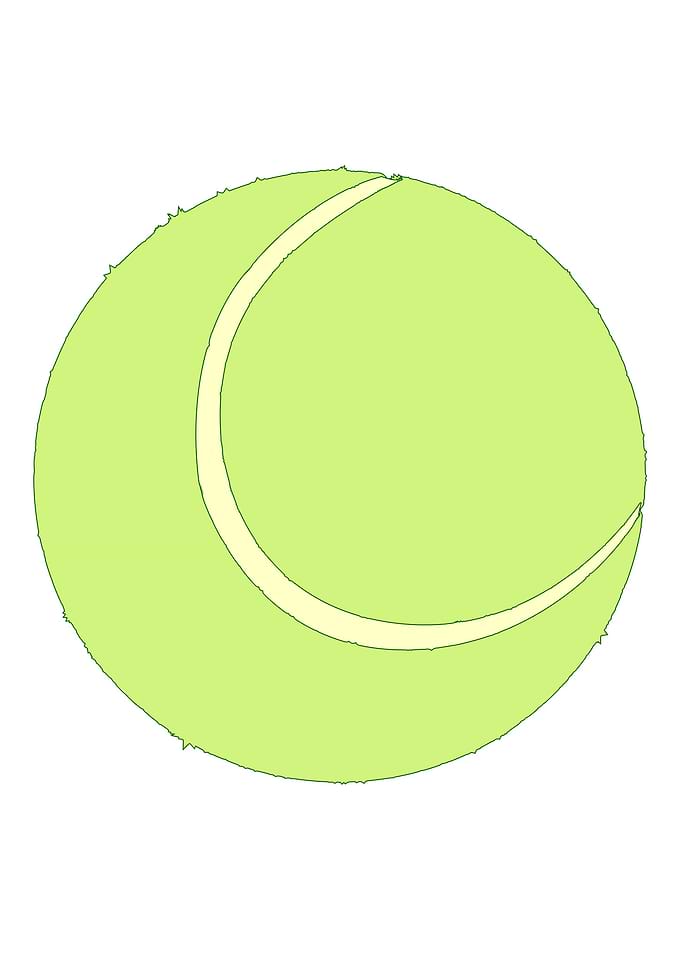 Tennis Ball On White