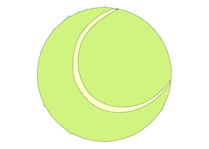 Tennis Ball On White