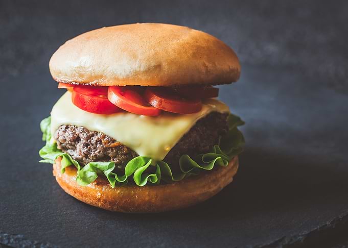 Hamburger on the board