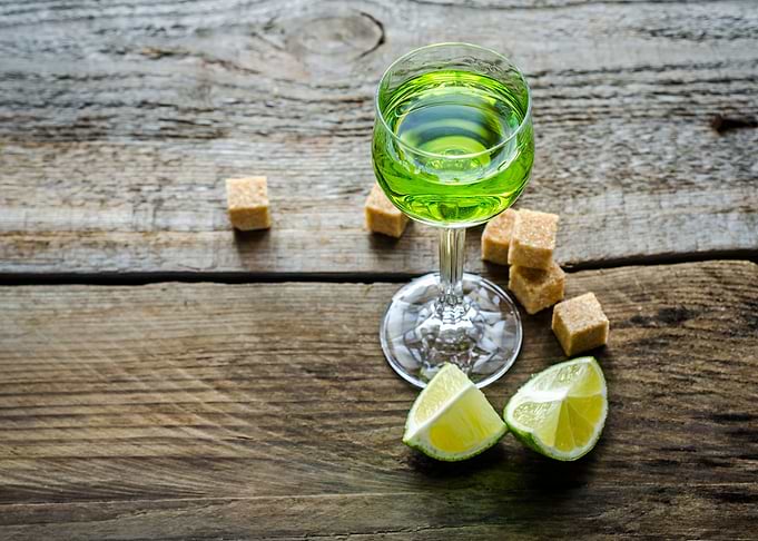Glass of absinthe