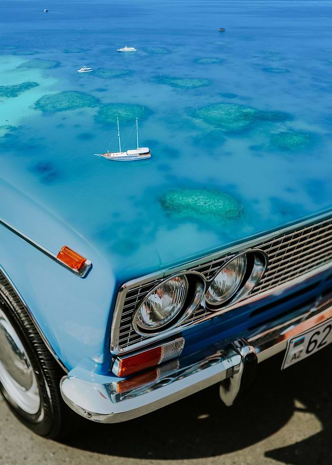Classic Car Blue Lagoon