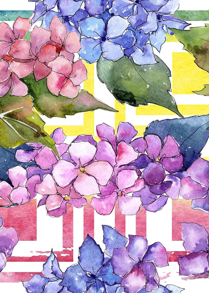 Hydrangea Pattern 09
