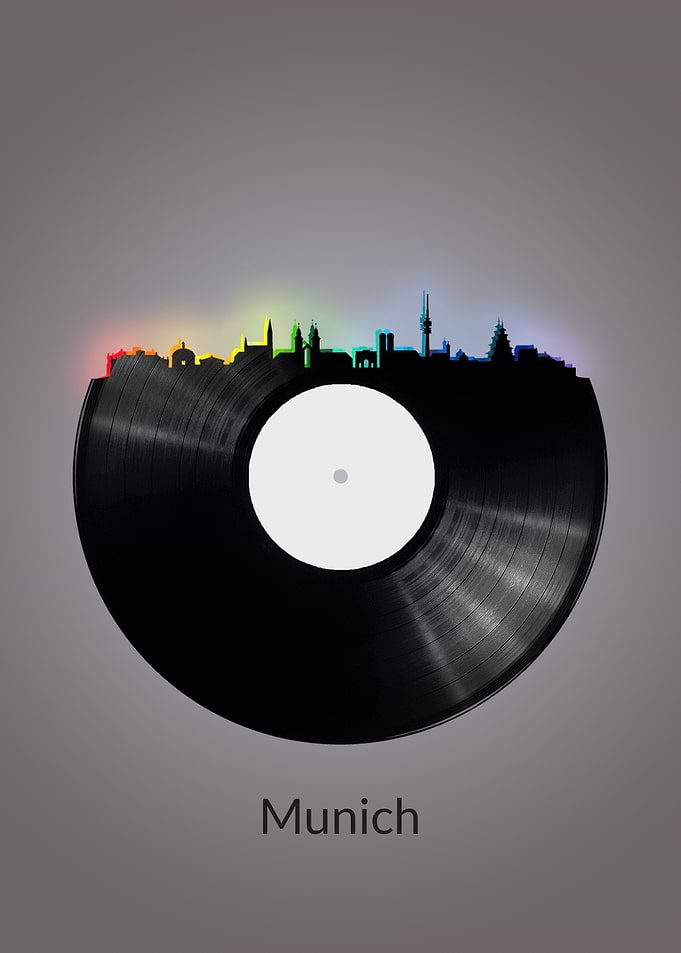 Munich Skyline Vinyl