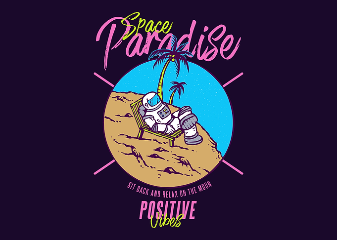 Astronaut space paradise