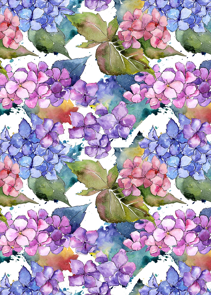 Hydrangea Pattern 08