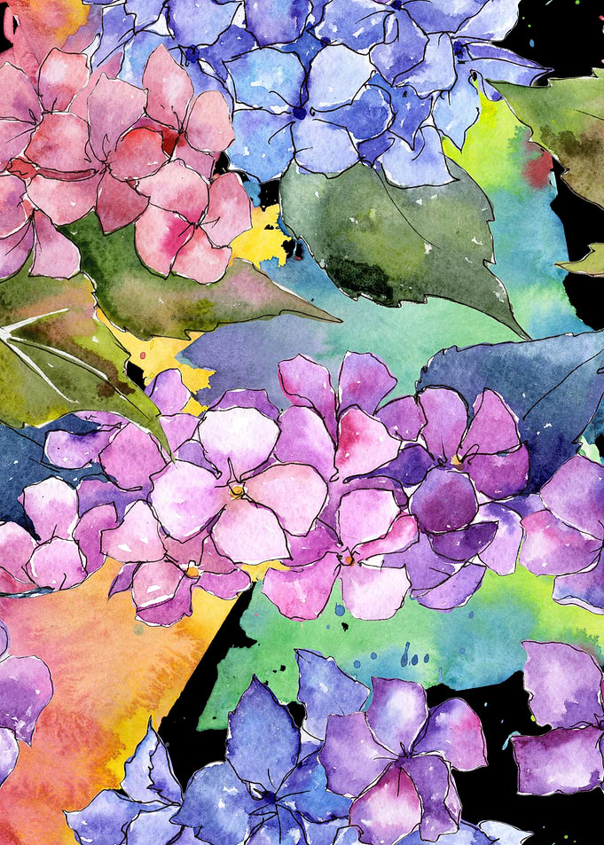 Hydrangea Pattern on B 07