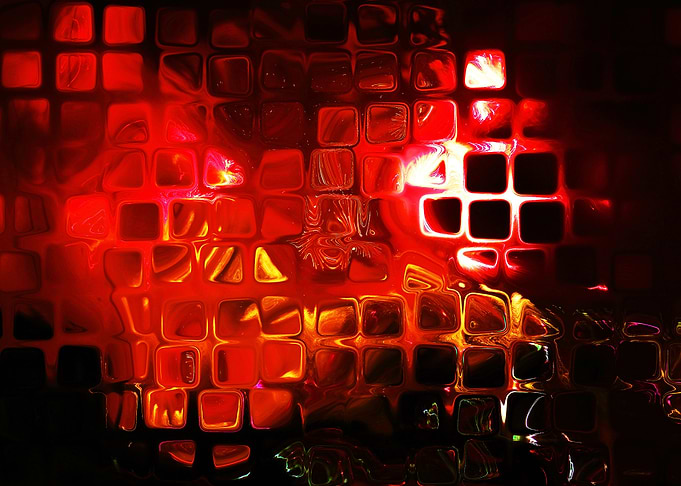 Bumpy Red Glass
