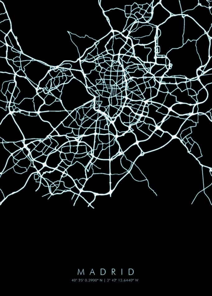 Madrid Neon Map