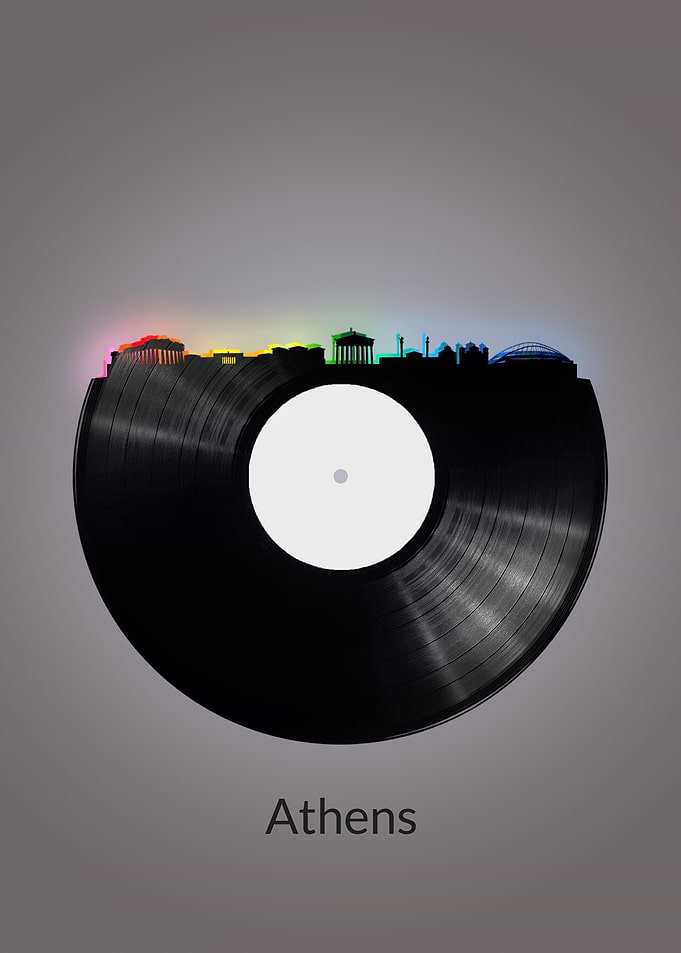 Athens Skyline Vinyl