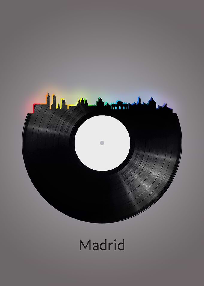 Madrid Skyline Vinyl