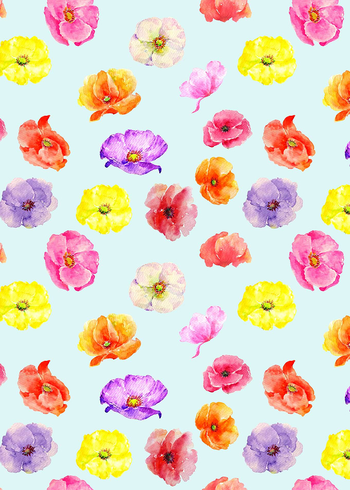 Blue Poppy Pattern 05