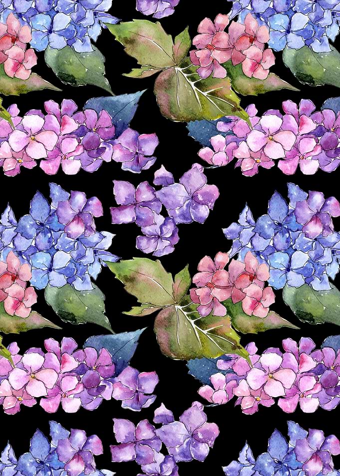Hydrangea Pattern on B 02