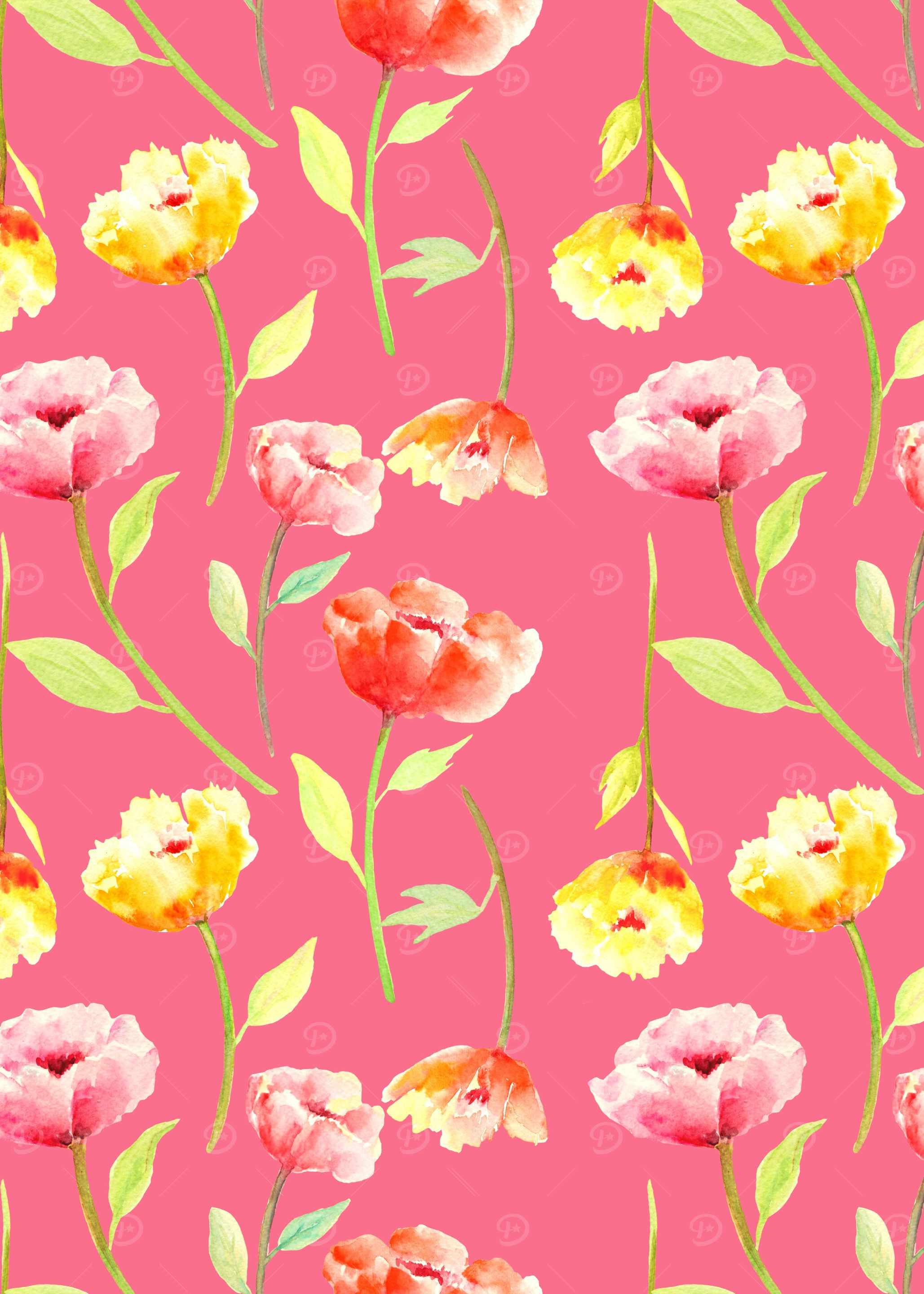 Pink Poppy Pattern 06