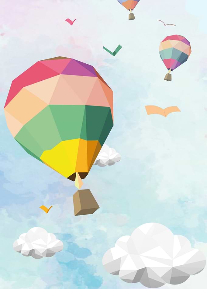 Hot Air Balloon Polygon