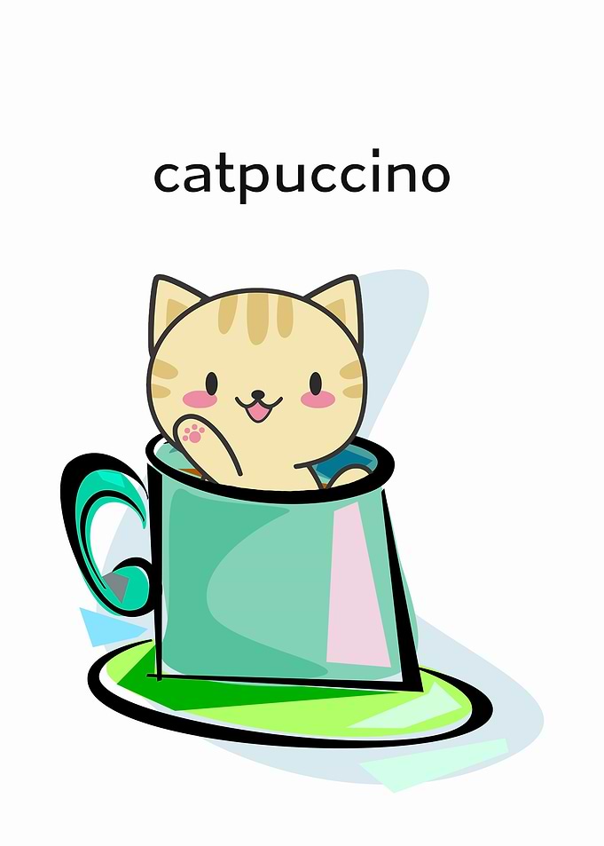 Catpuccino Funny Cat