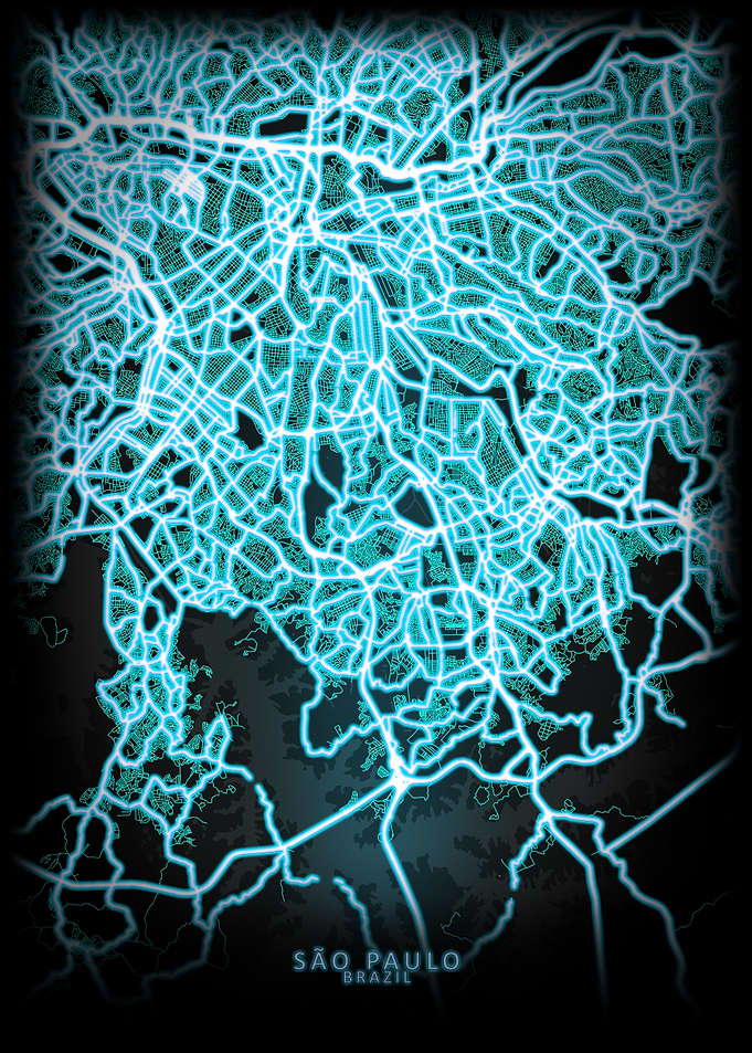 Sao Paulo Brazil City Map