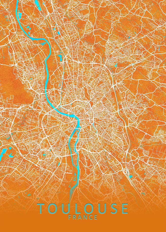 Toulouse France City Map