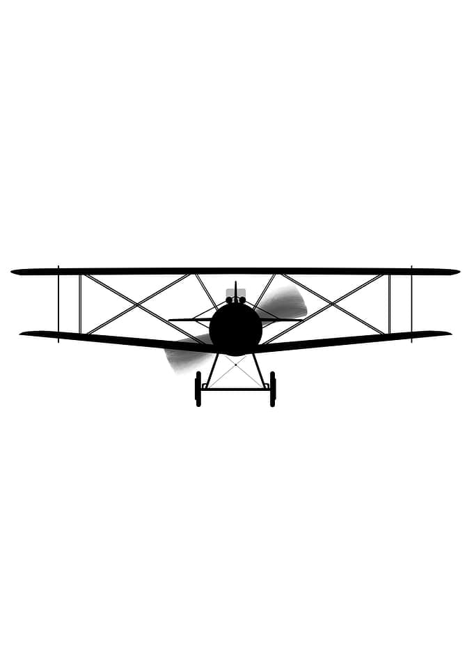 Biplane Silhouette