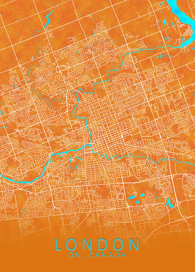 London ON Canada City Map