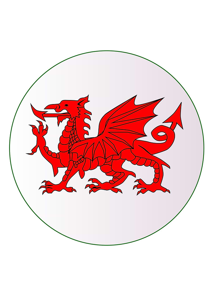Welsh Dragon Button