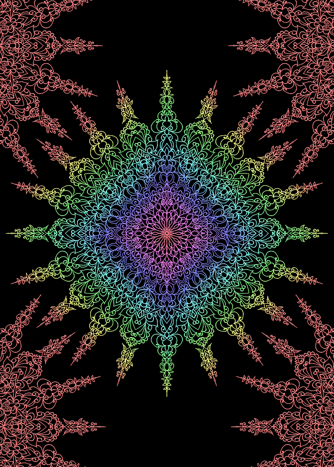 rainbow mandala