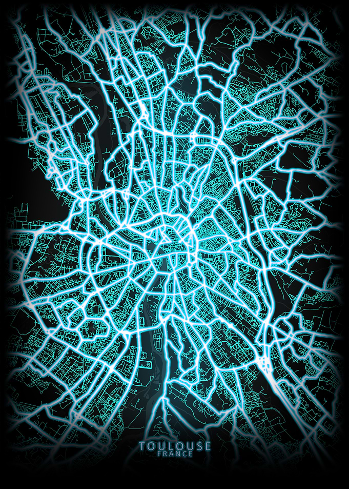 Toulouse France City Map