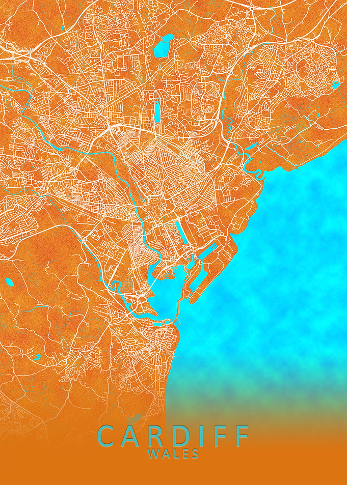 Cardiff Wales City Map