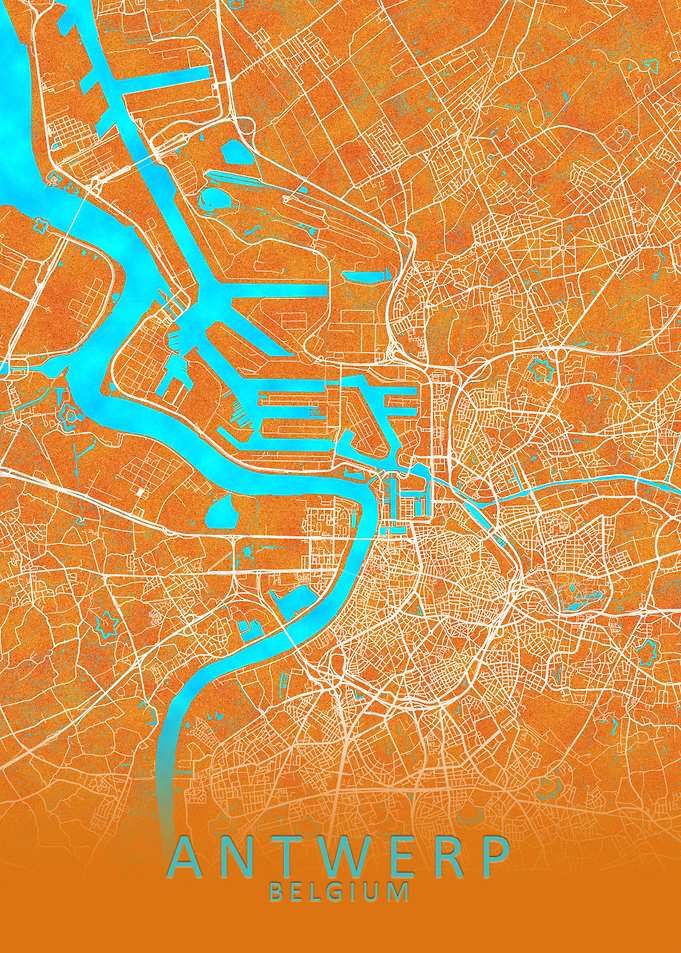 Antwerp Belgium City Map