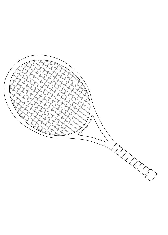 Tennis Racket Outline