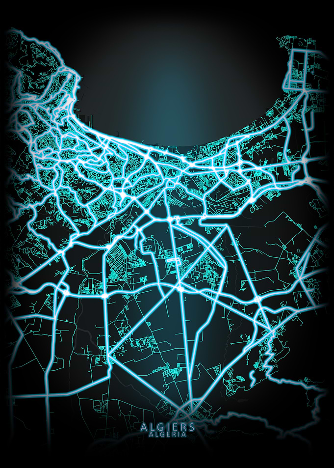 Algiers Algeria City Map