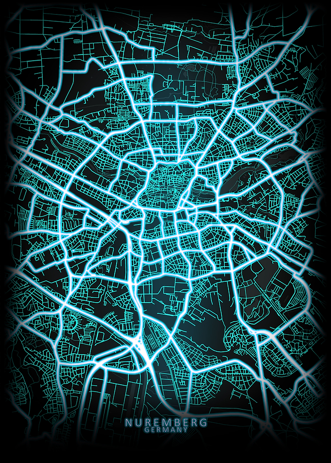 Nuremberg Germany City Map