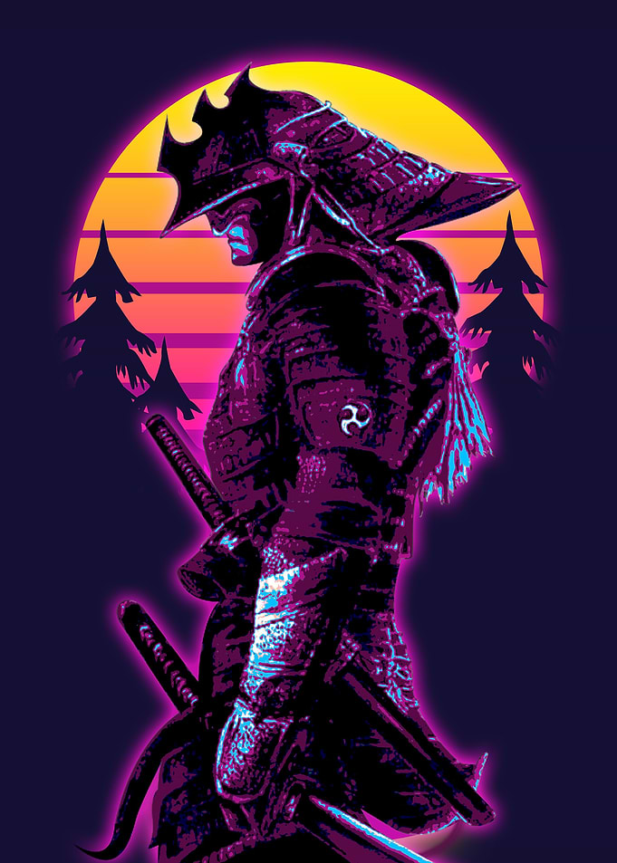samurai retro character